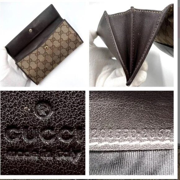 GUCCI Heart Long Wallet GG Canvas & Leather - Picture 3 of 10